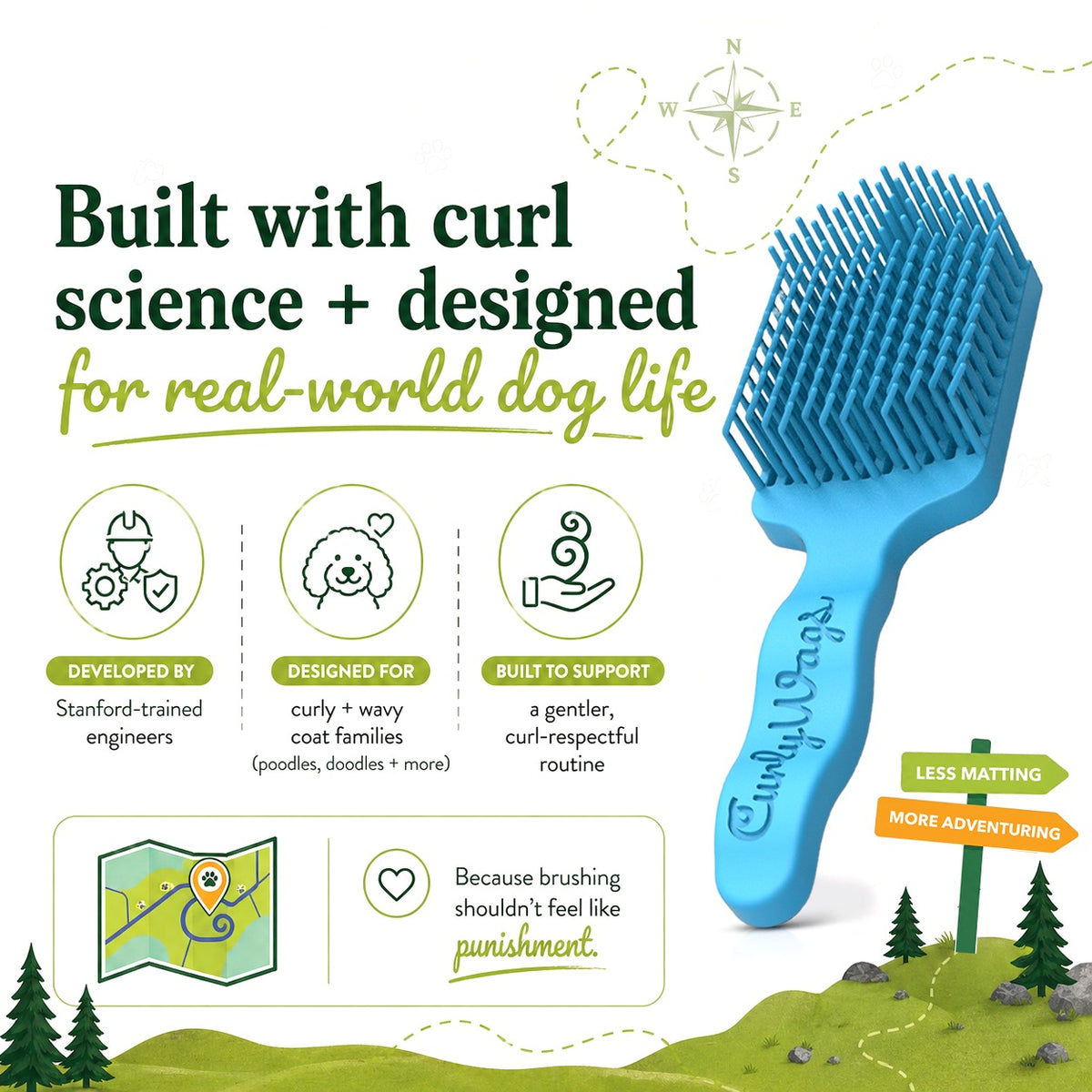 Curly Coat Detangling Brush (and Bundles)