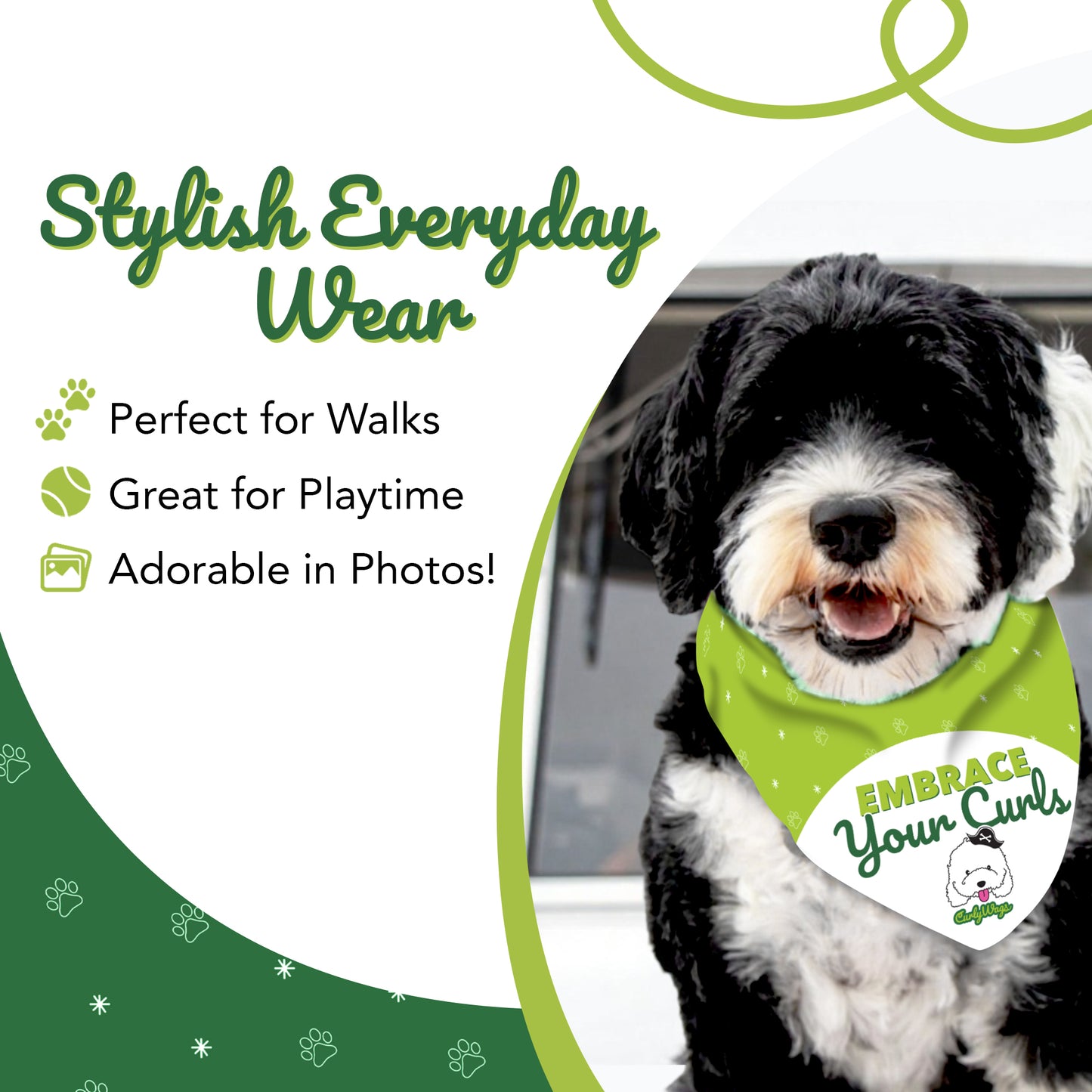 CurlyWags Signature Bandana