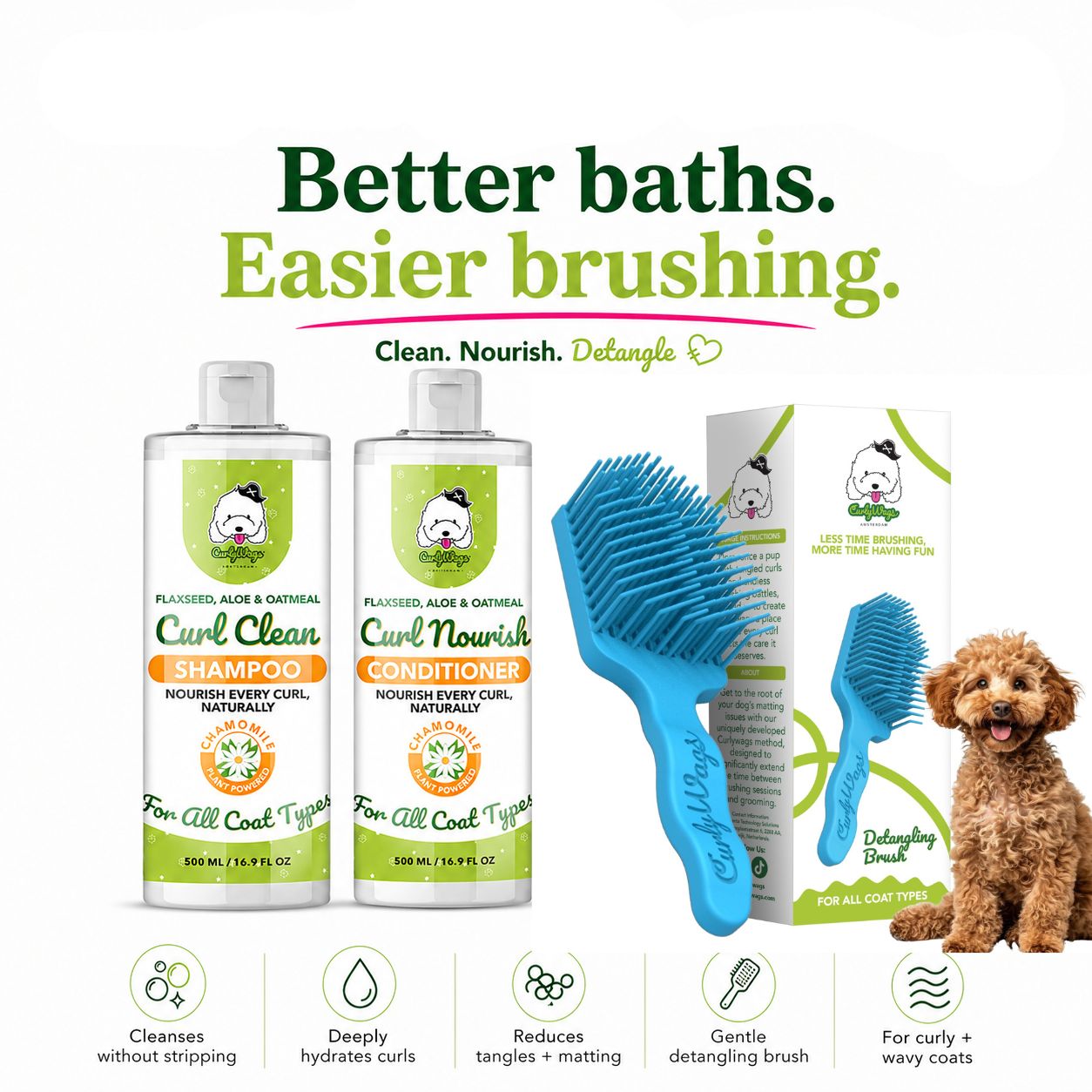 Cleansing Bundle (Shampoo + Conditioner + Brush)