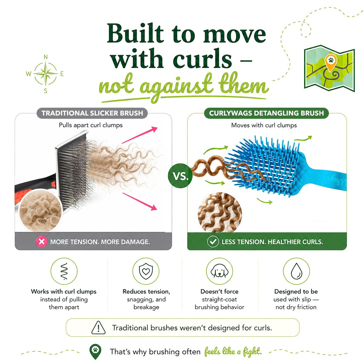 Curly Coat Detangling Brush (and Bundles)