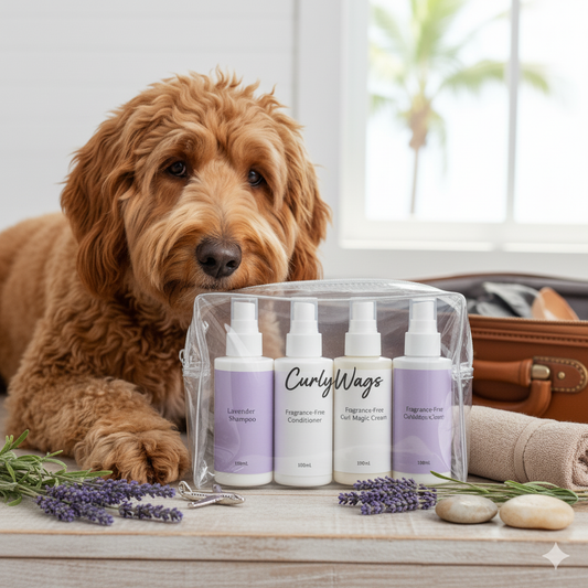CurlyWags Lavender Curl Care, Travel Kit
