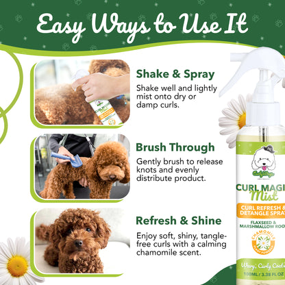 Chamomile Scent Curl Refresher/Detangling Spray for Goldendoodles – Best  | CurlyWags