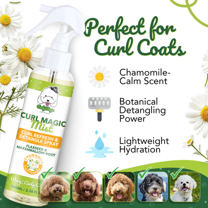 Chamomile Scent Curl Refresher/Detangling Spray for Goldendoodles – Best  | CurlyWags