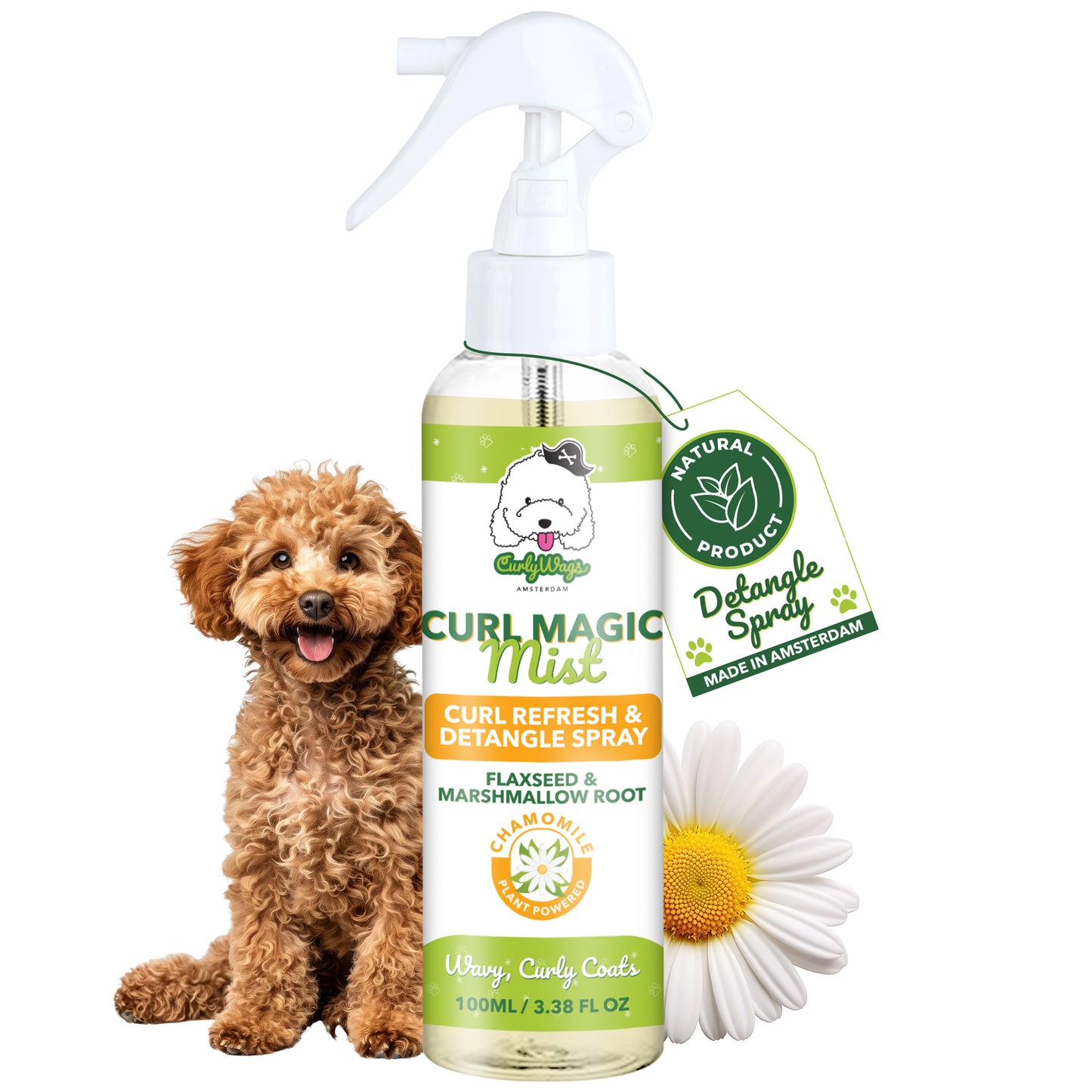 Chamomile Scent Curl Refresher/Detangling Spray for Goldendoodles – Best  | CurlyWags